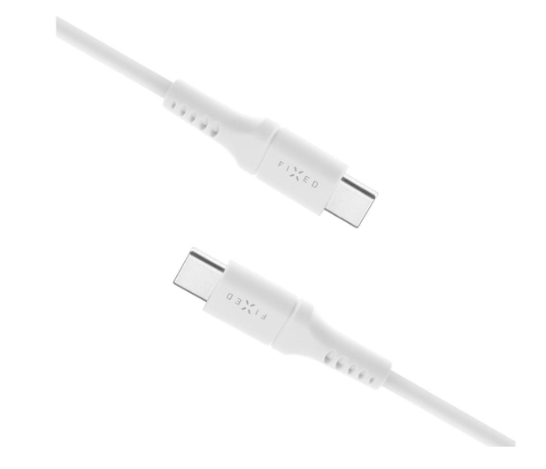 FIXED Kabel Liquid Silicone USB-C/USB-C 0,5m 60W biały - 1249120 - zdjęcie 2